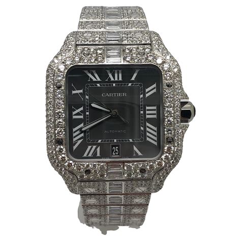 cheap iced out cartier watch|iced out cartier watch price.